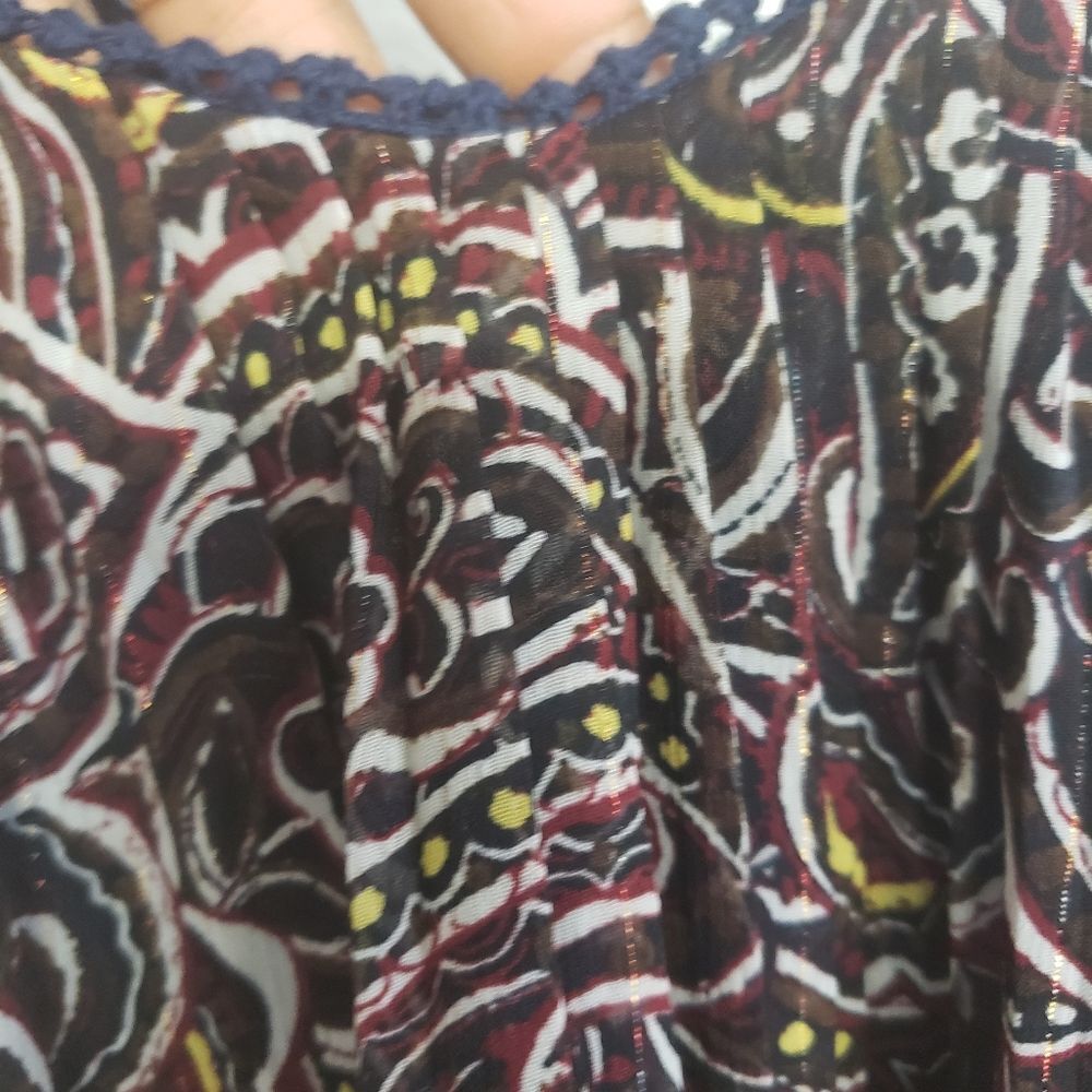 Moon River Paisley Tank Top Blouse Size S - Picture 6 of 11